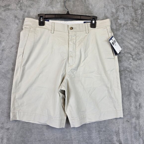 Polo Ralph Lauren Shorts Mens 34 Basic Sand Stretch Classic Fit 9 Inseam Chino - Picture 1 of 15